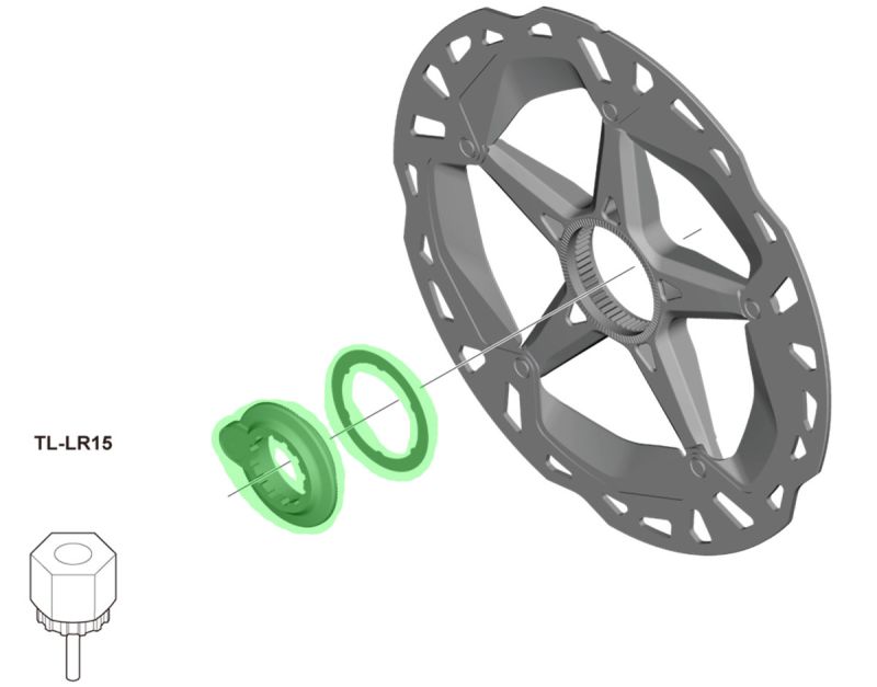 Load image into Gallery viewer, Shimano ghiera di bloccaggio disco con magnete per unità sens. di velocità EW-SS302 nero