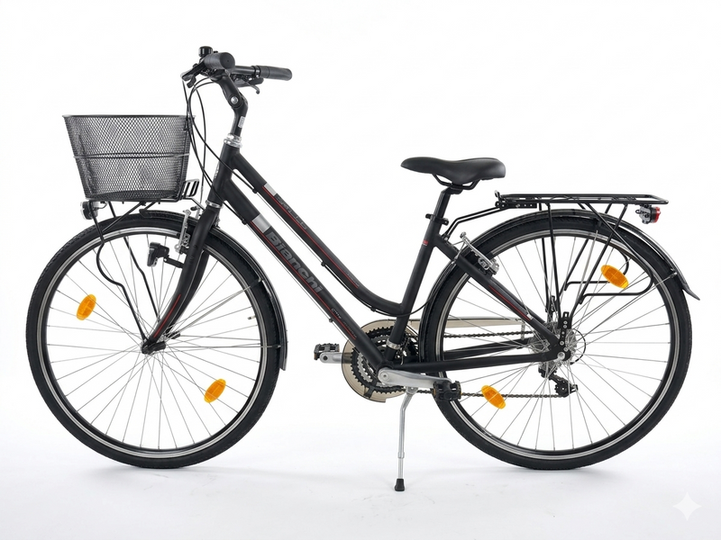 Carica immagine in Galleria Viewer, BIANCHI SPILLO CITY BIKE DONNA ALLUMINIO 3X7V TG S NERO OPACO KM0 USATO IN CONTO-VENDITA