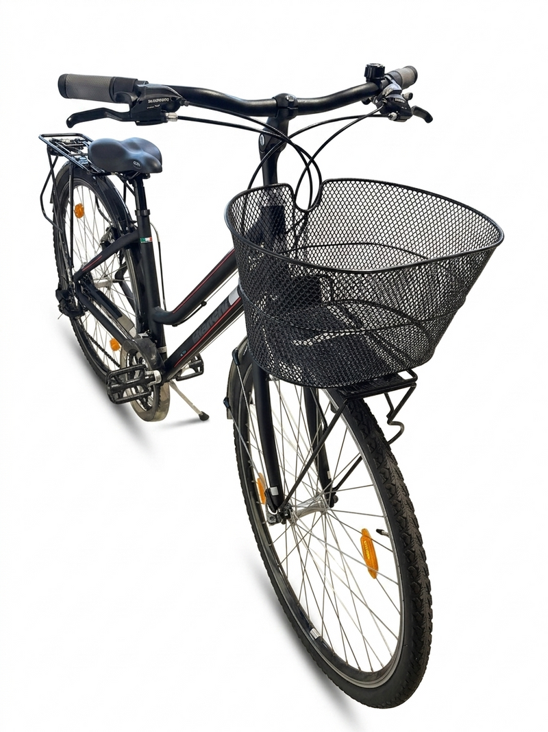 Carica immagine in Galleria Viewer, BIANCHI SPILLO CITY BIKE DONNA ALLUMINIO 3X7V TG S NERO OPACO KM0 USATO IN CONTO-VENDITA