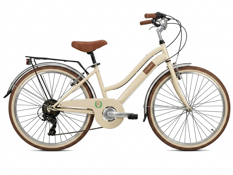 Carica immagine in Galleria Viewer, CASADEI DONNA CITY-CRUISE 24" PANNA-MARRONE 6 SPEED SHIMANO