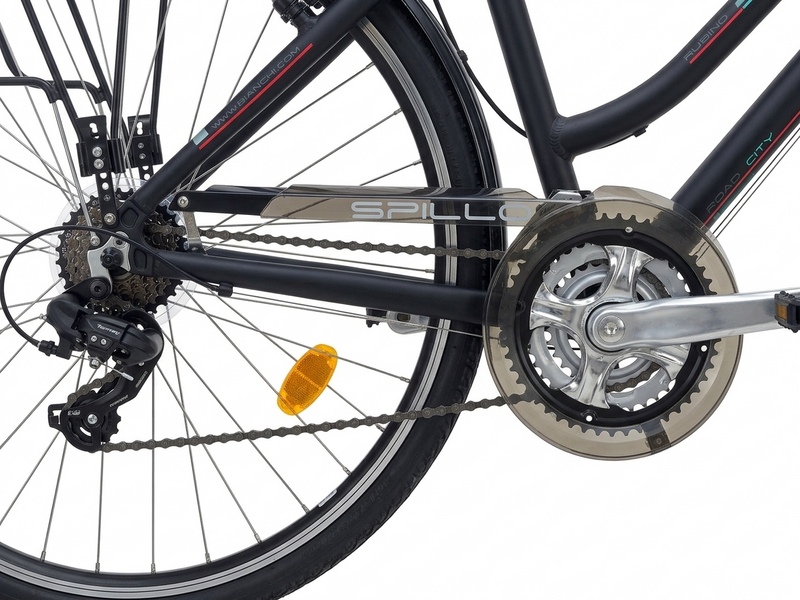 Carica immagine in Galleria Viewer, BIANCHI SPILLO CITY BIKE DONNA ALLUMINIO 3X7V TG S NERO OPACO KM0 USATO IN CONTO-VENDITA