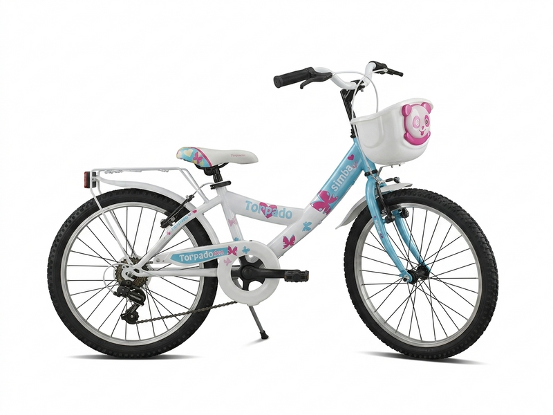 Load image into Gallery viewer, TORPADO SIMBA 20"X1,90 1X6V BICI CITTA' BAMBINA BIANCA,ROSA E AZZURRA