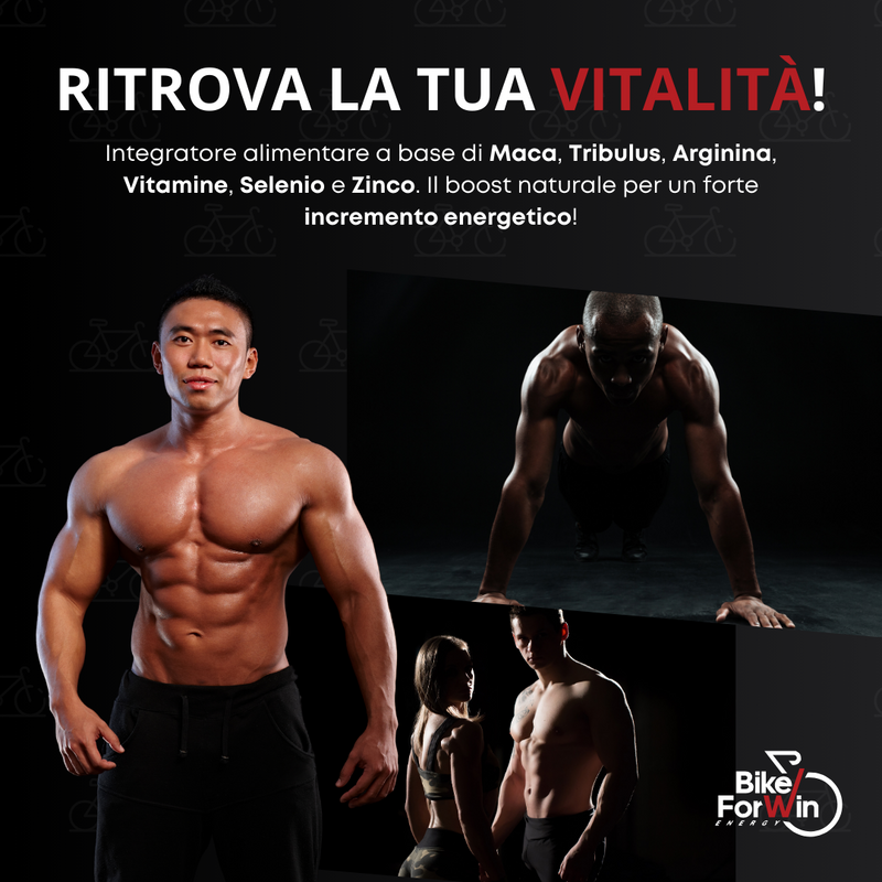 Carica immagine in Galleria Viewer, BIKEFORWIN INTEGRATORE MACA NERA E TRIBULUS TERRESTRIS 120 Capsule
