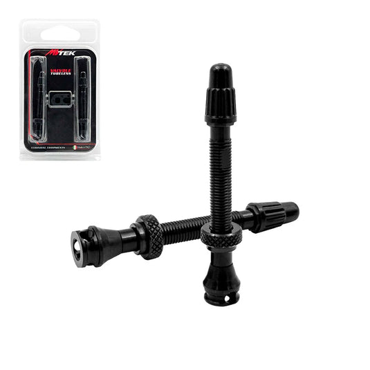 MV-TEK Valvola Tubeless PRESTA Lunghezza: 60mm in Alluminio - 3 Fori 2 Pezzi