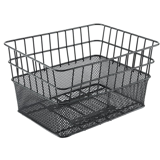 MVTEK Cestino Anteriore Rettangolare 40x30x22cm a Maglia Differenziata Nero