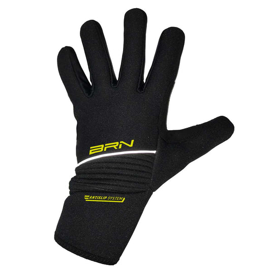 BRN GUANTI PER CICLISMO NERI /GIALLO FLUO UNISEX ANTISLIP SYSTEM IN NEOPRENE TAGLIA M o L