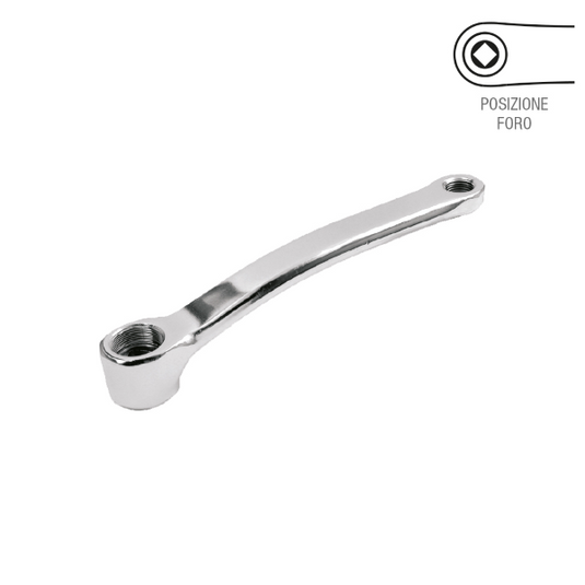 EASY PEDIVELLA SINISTRA ACCIAIO PERNO QUADRO TIPO OFMEGA - 170 MM, NERO