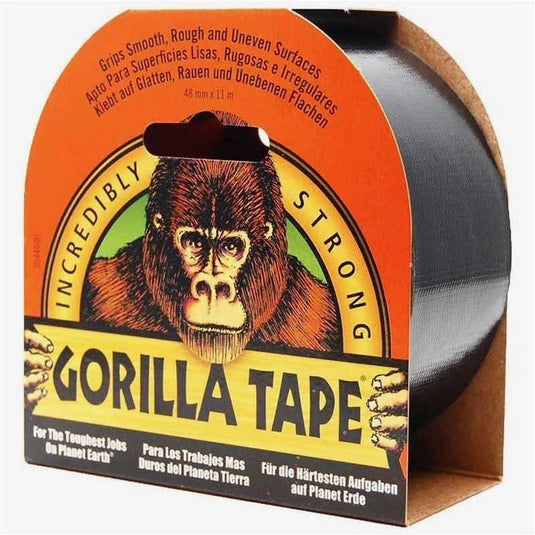 gorilla tape nastro telato 11mt x48mm nero / 9mt x 25mm