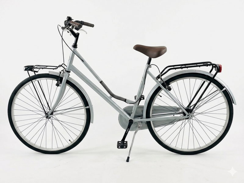 Carica immagine in Galleria Viewer, CASADEI OLANDA CITY BIKE DONNA 26" 1V ACCIAIO GRIGIO LUCIDO

