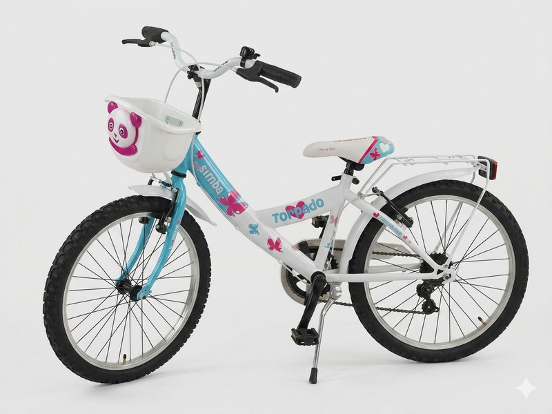 Load image into Gallery viewer, TORPADO SIMBA 20"X1,90 1X6V BICI CITTA' BAMBINA BIANCA,ROSA E AZZURRA
