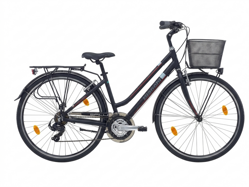 Carica immagine in Galleria Viewer, BIANCHI SPILLO CITY BIKE DONNA ALLUMINIO 3X7V TG S NERO OPACO KM0 USATO IN CONTO-VENDITA
