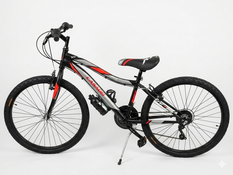 Carica immagine in Galleria Viewer, CASADEI VORTEX MTB BAMBINO 24"X1.95 NERO/ROSSO/ARGENTO
