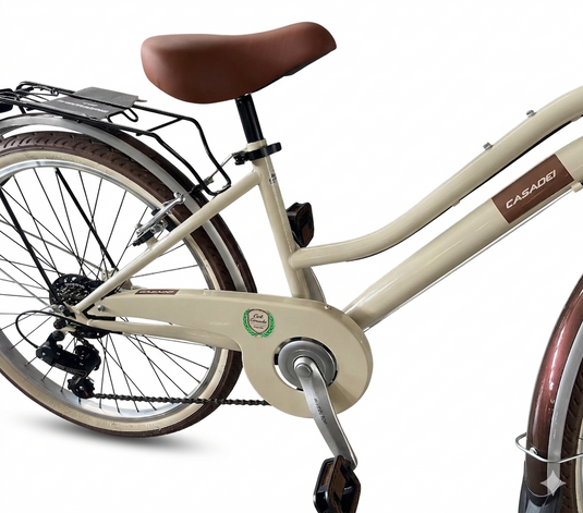 CASADEI DONNA CITY-CRUISE 24" PANNA-MARRONE 6 SPEED SHIMANO