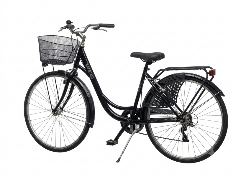 Carica immagine in Galleria Viewer, BICI CITTA' DONNA MONOTUBO ACCIAIO 1V 26'' NERO USATO-REVISIONATO

