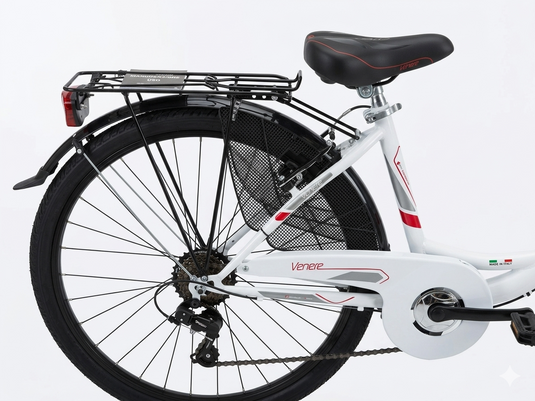 CASADEI CITY BIKE VENERE DONNA 26x1,75 6V TG44 BIANCO/ROSSO