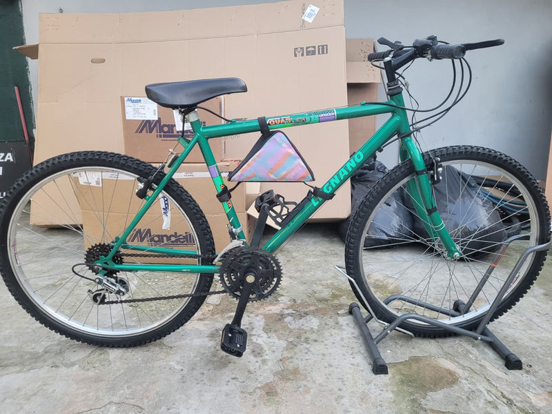 Carica immagine in Galleria Viewer, LEGNANO ROCK BLASTER MTB ENTRY-LEVEL VINTAGE ANNI 90 IN ACCIAIO 26" 21V TAGLIA M VERDE SMERALDO USATO-REVISIONATO IN CONTO-VENDITA
