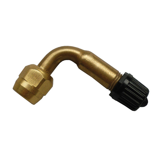 PROLUNGA CURVA 90 GRADI PER VALVOLE AMERICANE IN ACCAIO ARGENTO