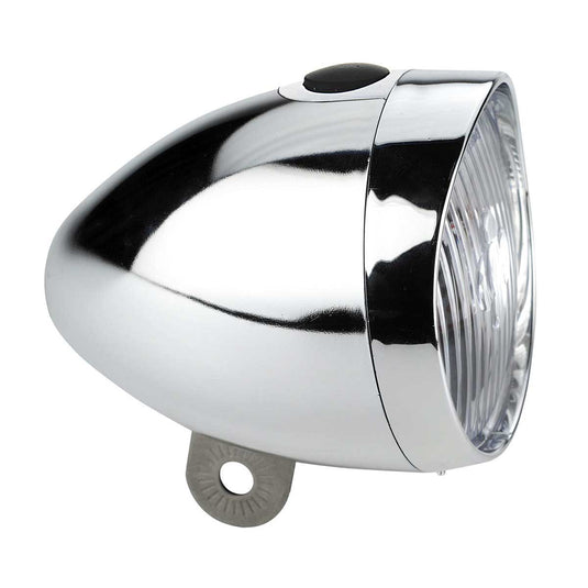 BRN FANALE A BATTERIE 3 LED CROMATO