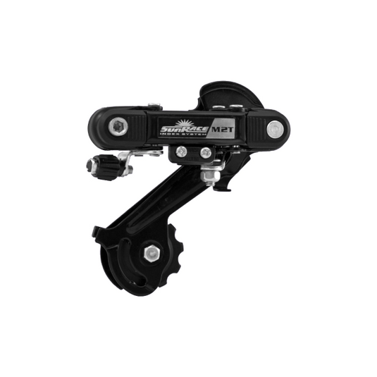 SUNRACE CAMBIO M2T ATTACCO CON BULLONE 7/6V - GABBIA LUNGA, NERO