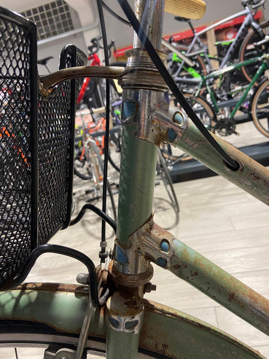 BICI DONNA OLANDA ACCIAIO DOPPIO TUBO VERDE PASTELLO 1 V TAGLIA M USATO-REVISIONATO