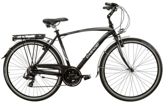 CASADEI Bici trekking Uomo Zefiro 28'' Alluminio 21V nero opaco/bianco